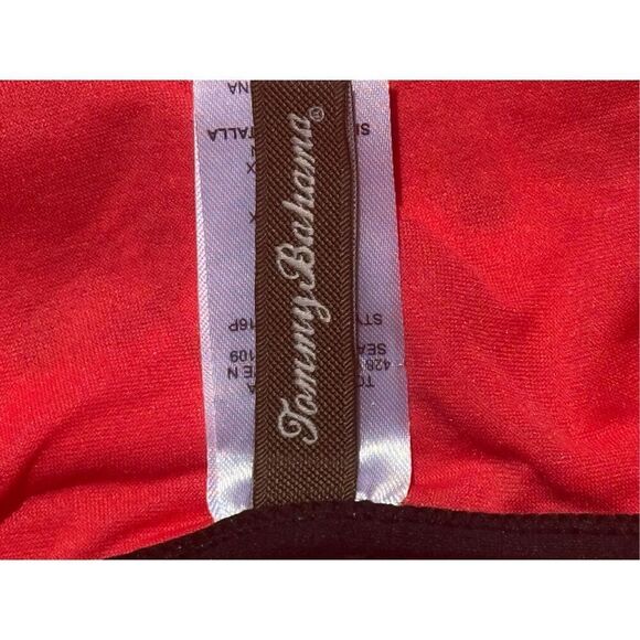 TOMMY BAHAMA Coral Hibiscus V-Neck One Piece Size 14 - Picture 9 of 11